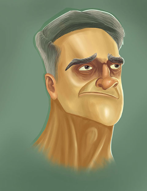 old man portrait digital art