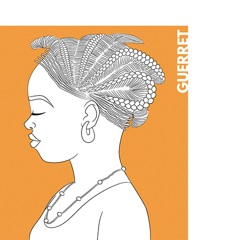 Ethenic black african women with Guerret hair style